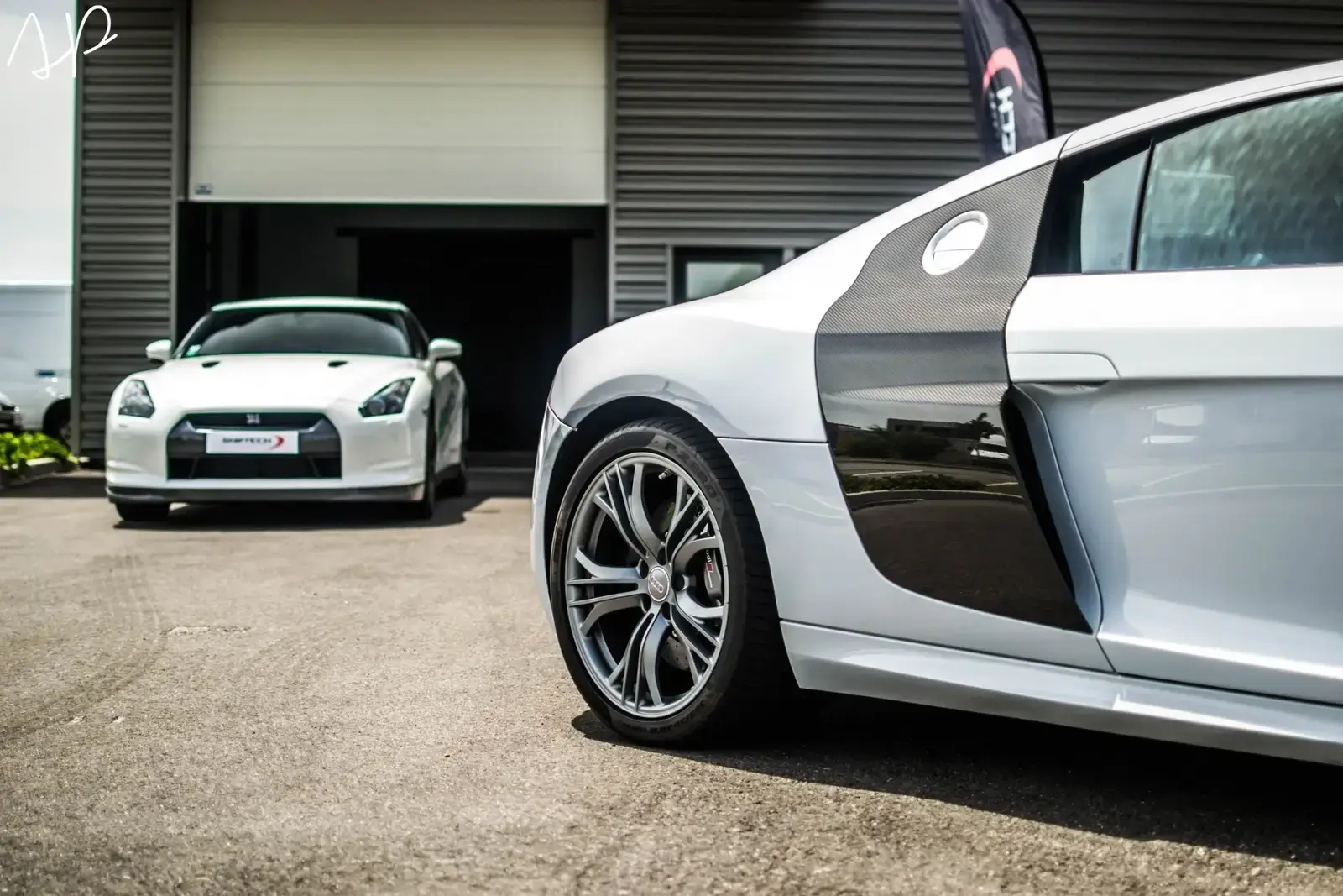 Reprogrammation moteur d'une audi r8 v10+ et pose d'une ligne complète armytrix par shiftech