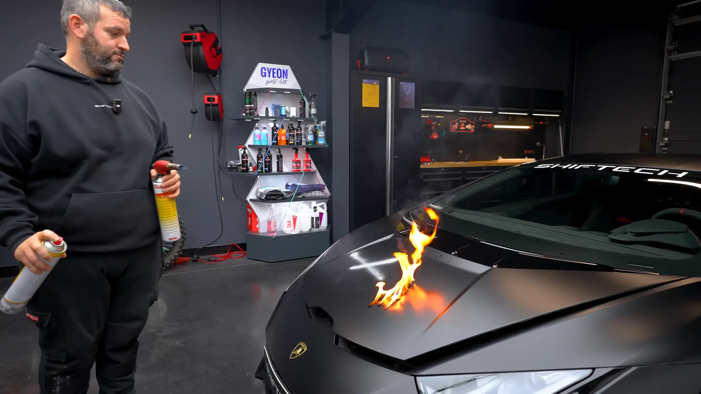 Film protection ppf test lamborghini huracan technica shiftech 4 2250