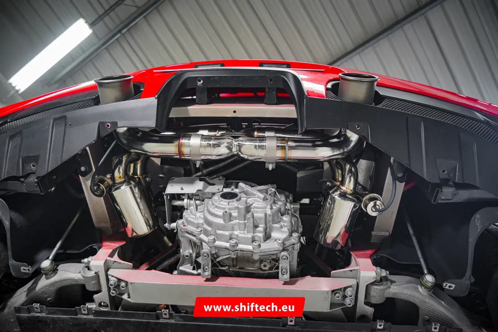 Installation echappement ipe preparation chassis ferrari 458 speciale shiftech 15 1697623087