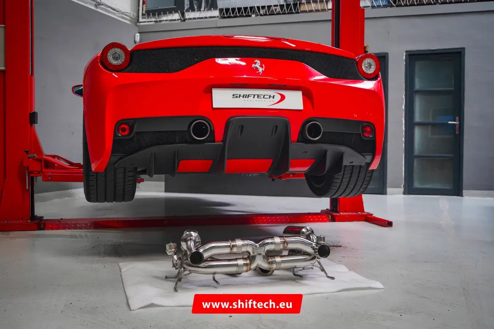 Installation echappement ipe preparation chassis ferrari 458 speciale shiftech 5 1697623087