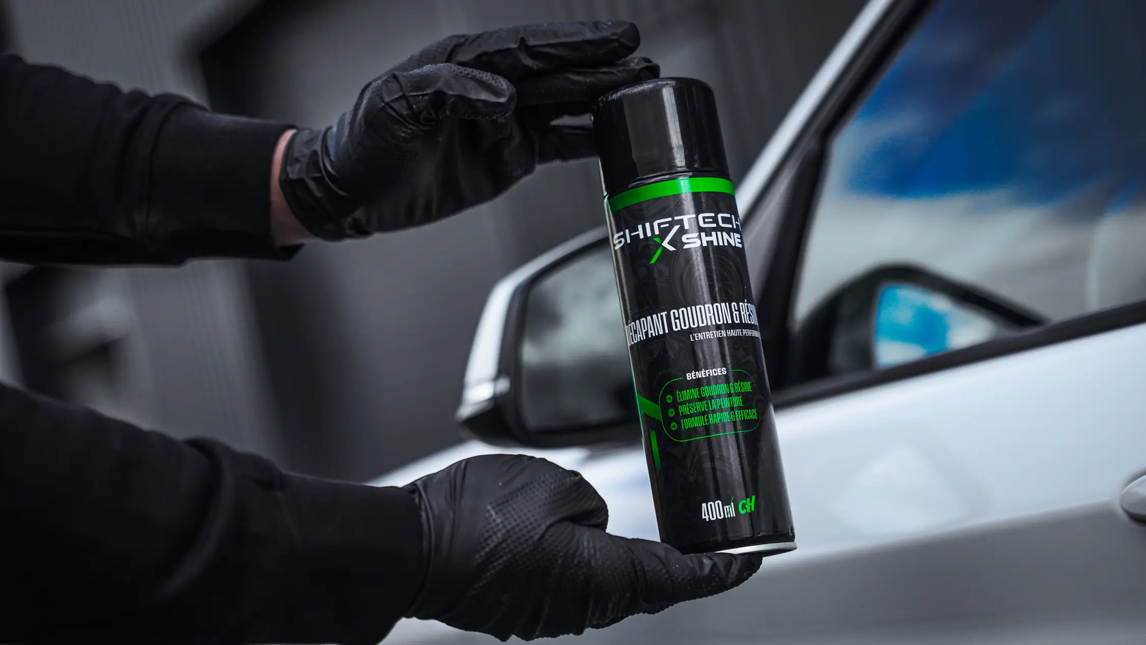 Produit decapant resine goudrons shine shiftech