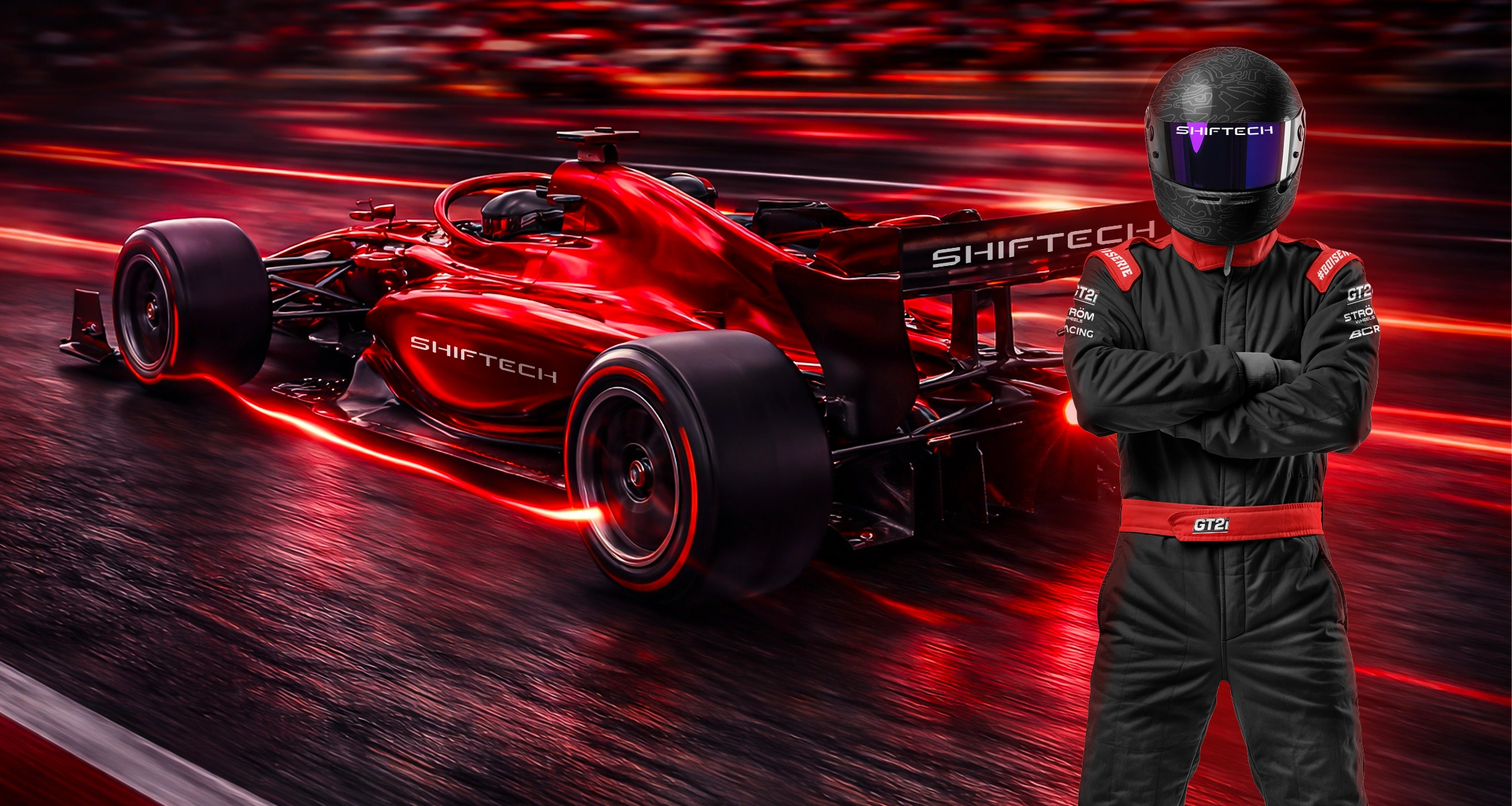 Shiftech f1 series trois quart arriere pilote