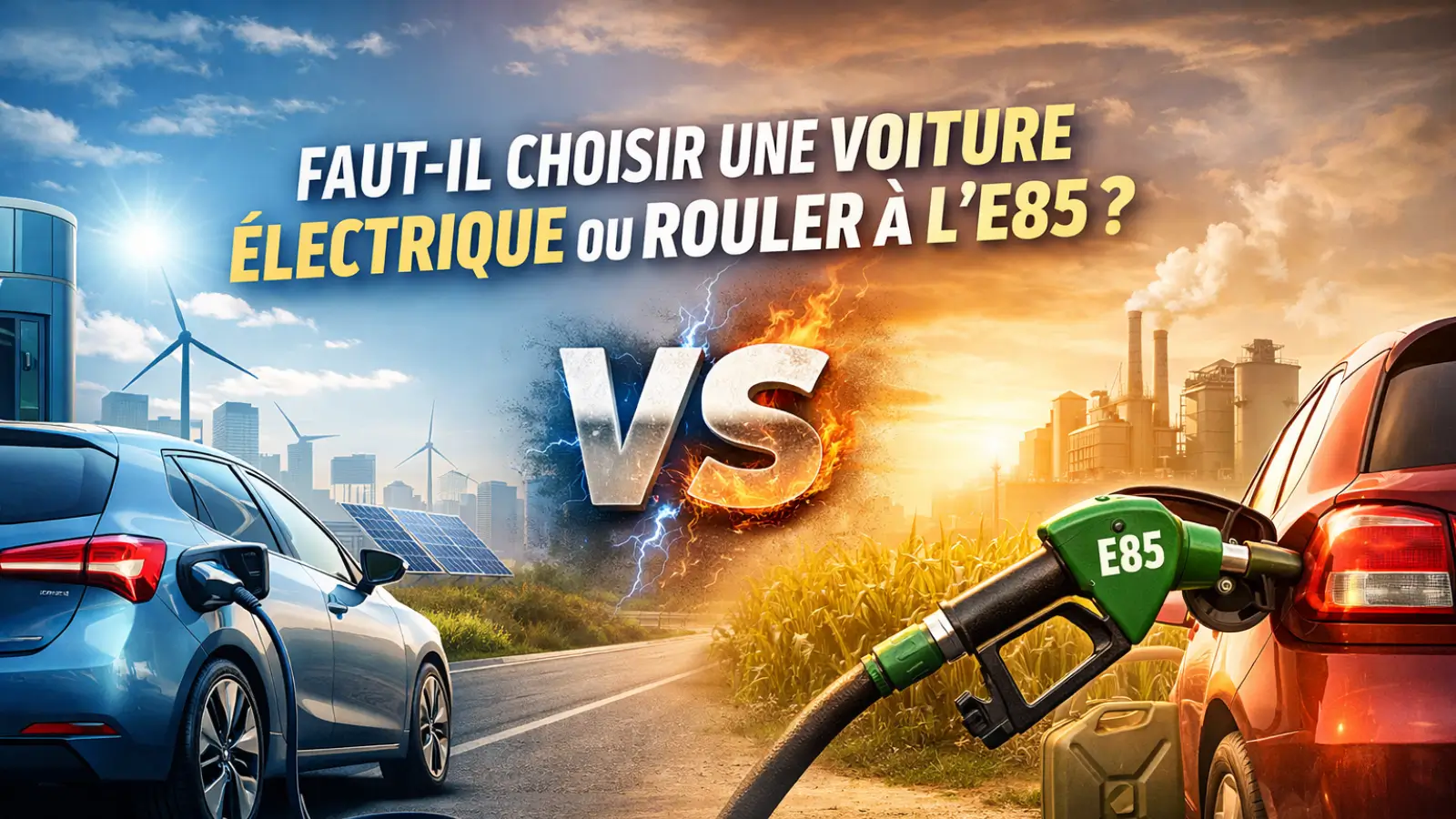 Voiture electrique ou rouler avec convertion e85