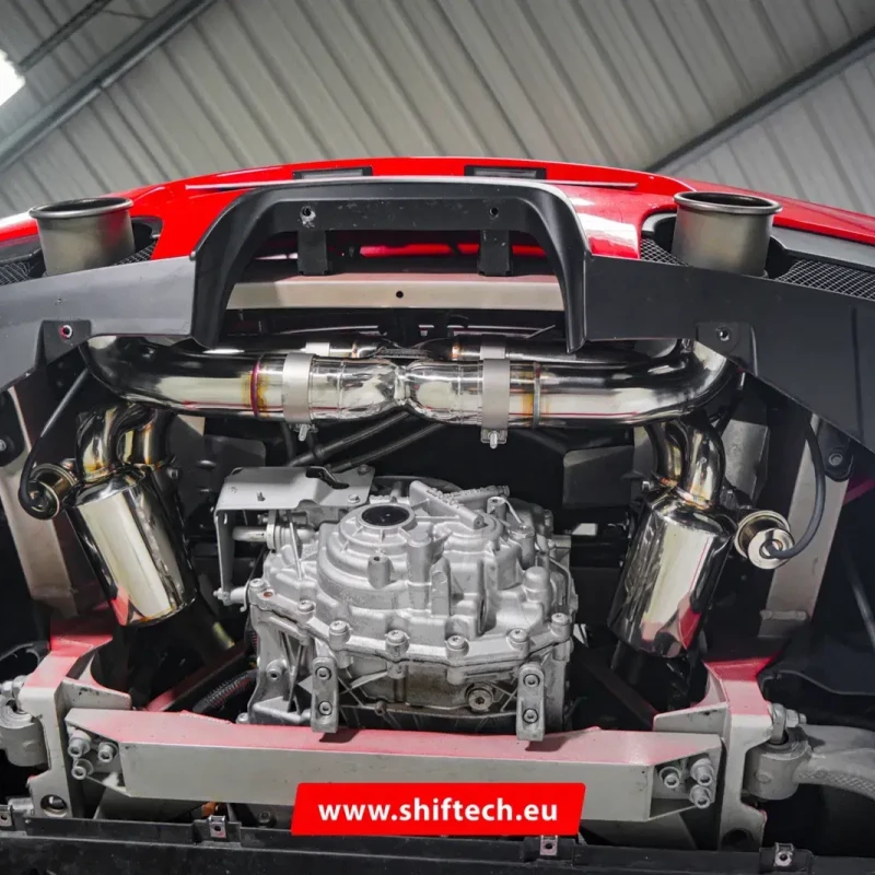 Installation echappement ipe preparation chassis ferrari 458 speciale shiftech 15 1697623087
