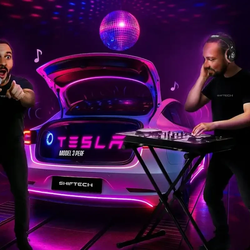 Tesla model 3 rerpogrammation moteur esthetique tesla model 3 showcar shiftech vehicule electrique 1280